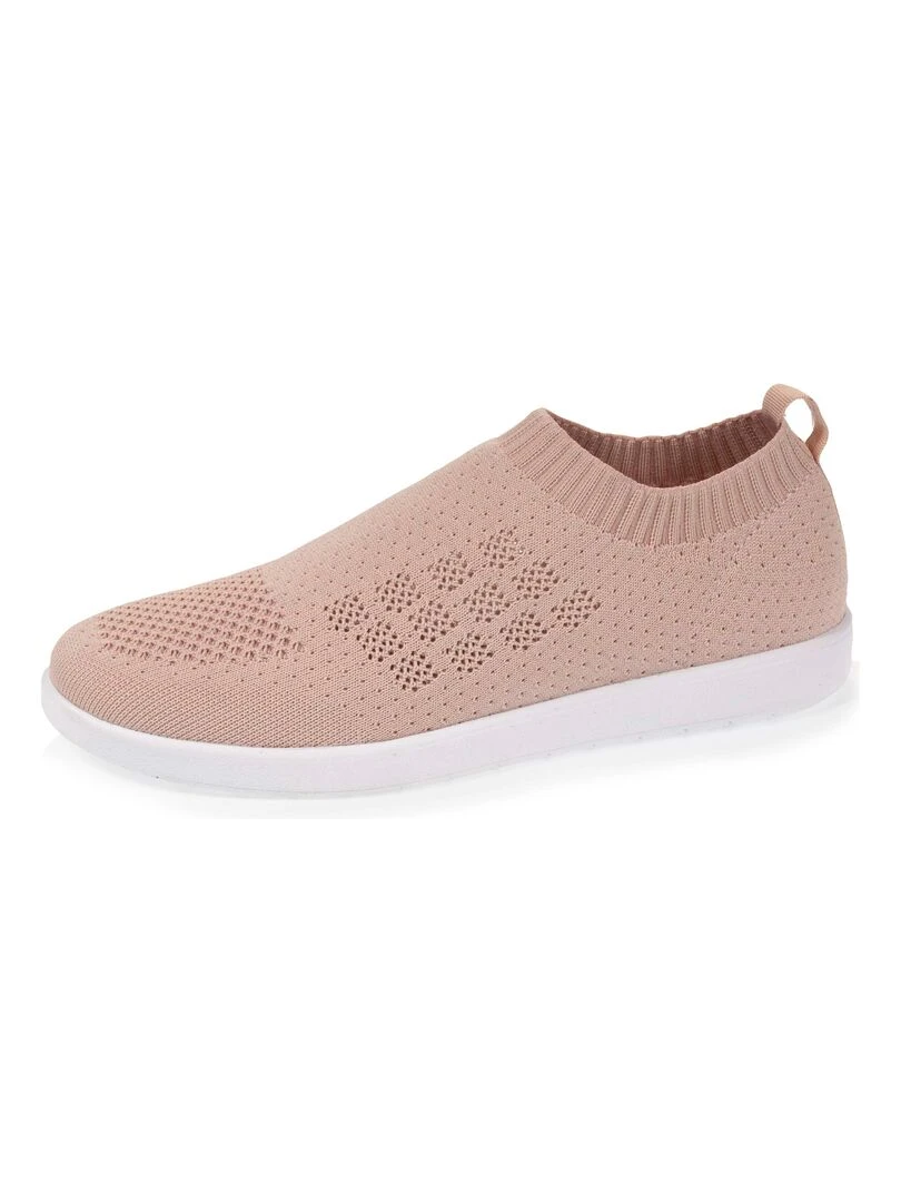 Baskets Confort Femme Slip on Rose Rose