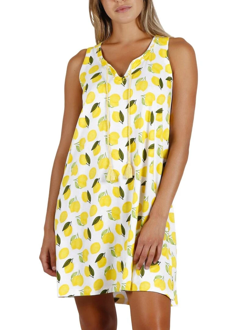 Robe estivale sans manches Lemons Multicolore