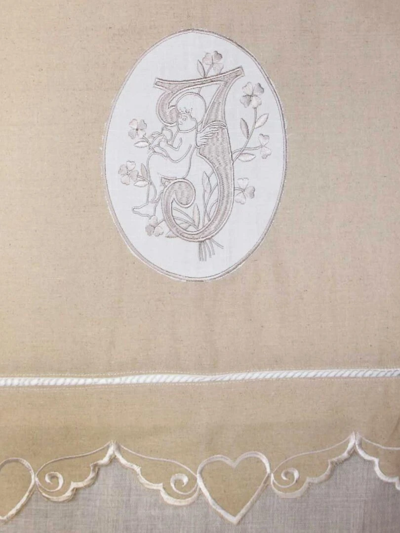 Voilage romantique à lacets   Beige