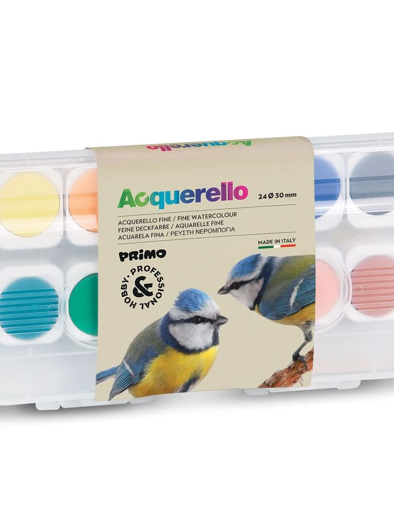 24 peintures aquarelle en godet Ø 30 mm   N/A