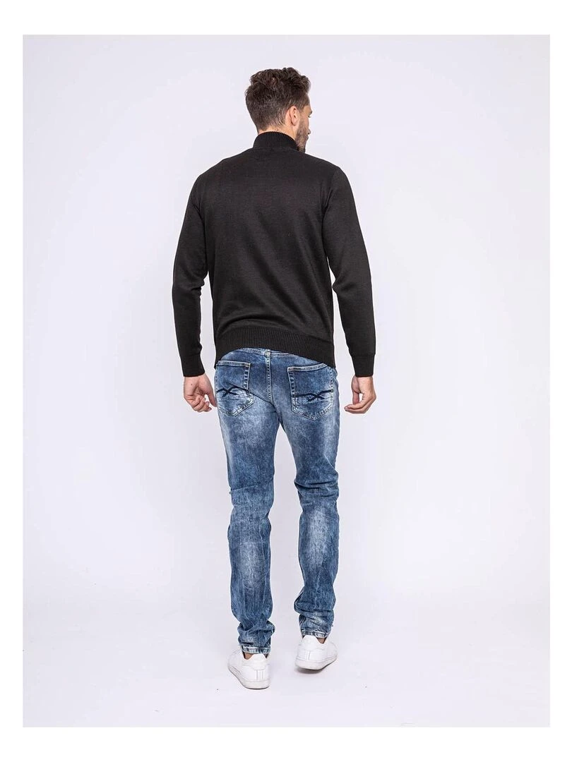 Pull col montant boutons LULITE Noir