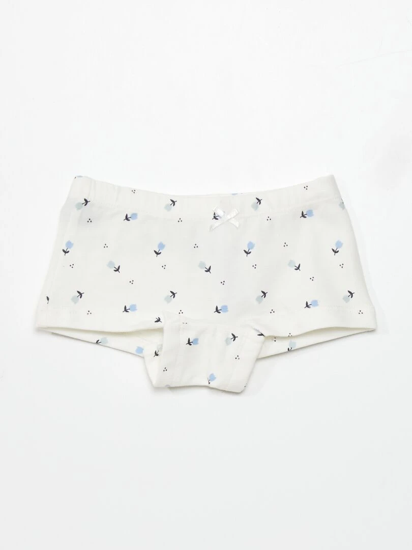 Lot de 2 t shirts + 3 shorties + 1 pochon   6 pièces   Bleu