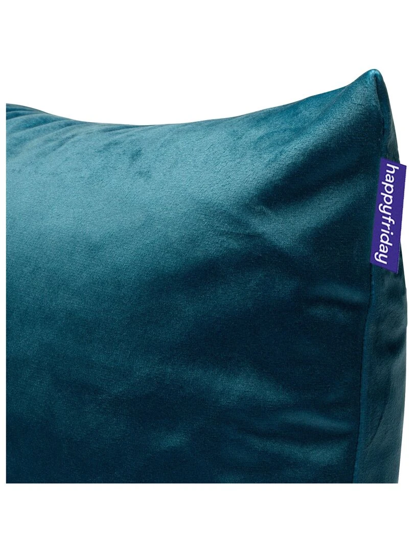 Housse de coussin décoratif Velvet "Happyfriday" Bleu turquoise