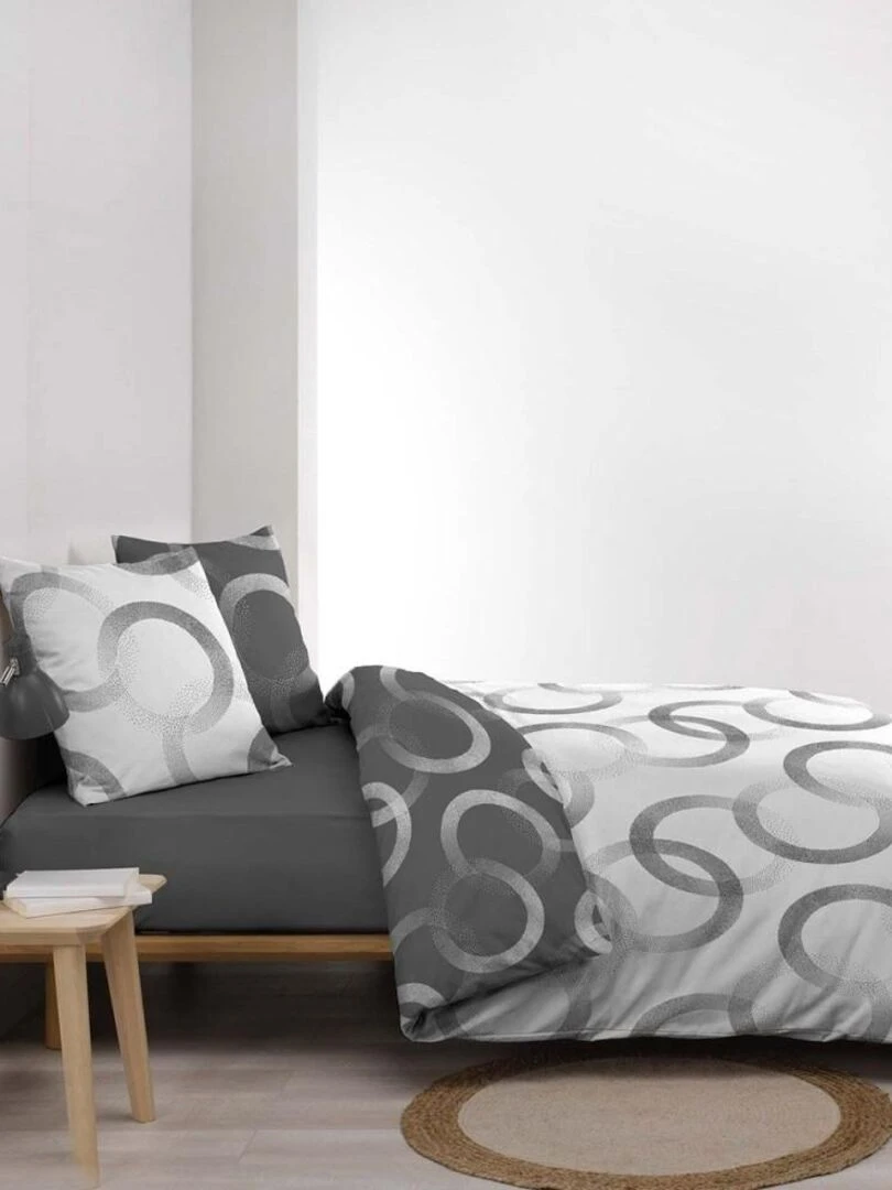 Housse de couette  + taie(s) Bliss polyester microfibre flanelle   Blanc