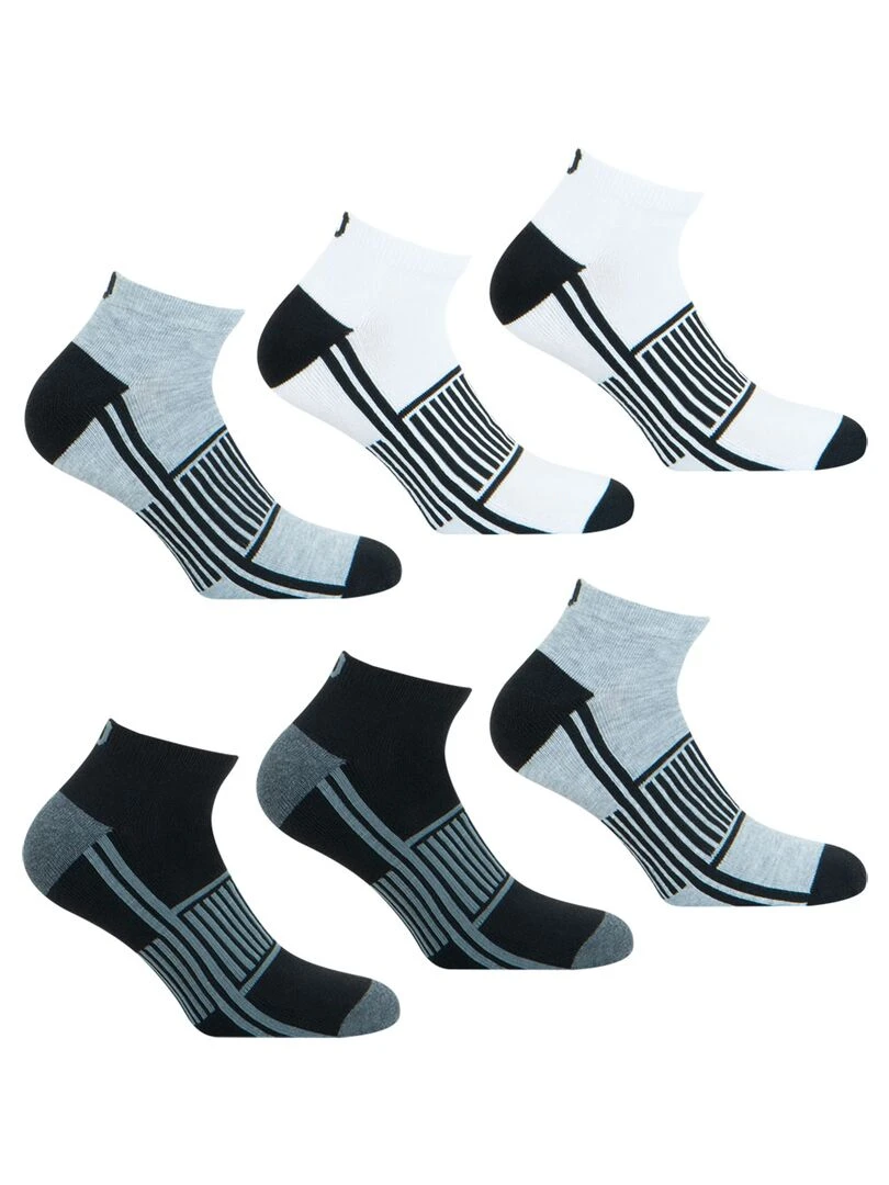 Lot de 6 paires de mi chaussettes Homme Wilson Gris