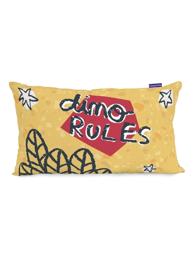 Housse de coussin Dino friends "Happyfriday"   Blanc