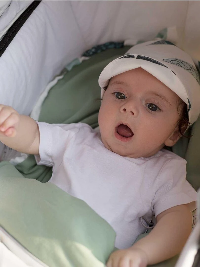 Casquette bandana bébé en bambou VINTAGE Ecru