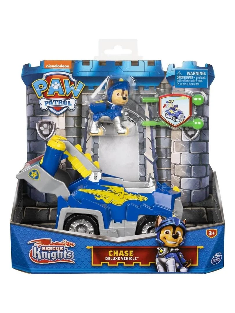 VÉHICULE ET FIGURINE PAT'PATROUILLE (PAW PATROL) RESCUE KNIGHTS : VOITURE DE CHASE   N/A