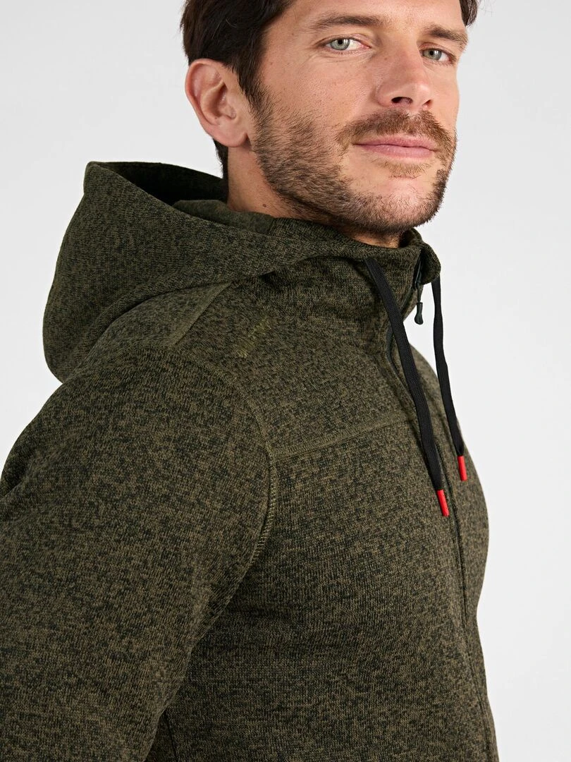Polaire capuche Thermolactyl   DamartSport   Kaki