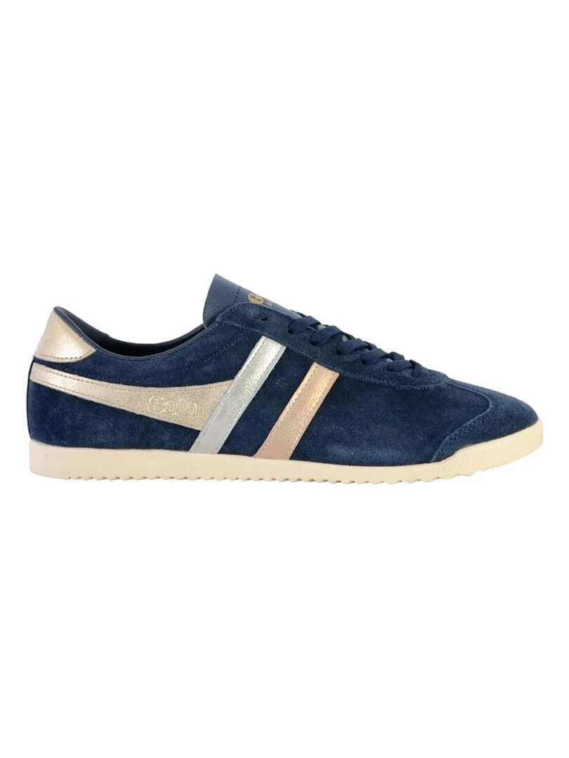 Basket Cuir Gola Bullet Mirror Trident Bleu marine