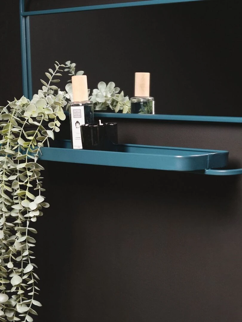 Grand miroir mural 'COZY' 'TODAY' Bleu