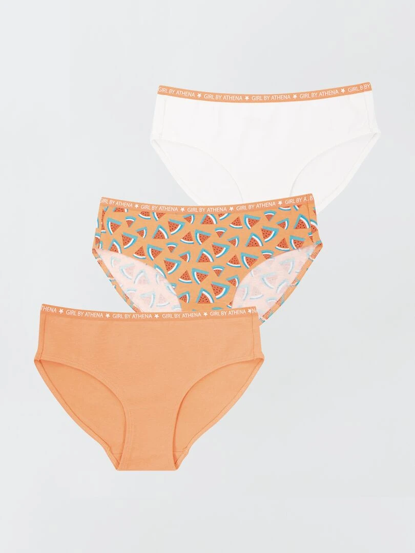 Lot de 3 culottes 'Athena' Orange