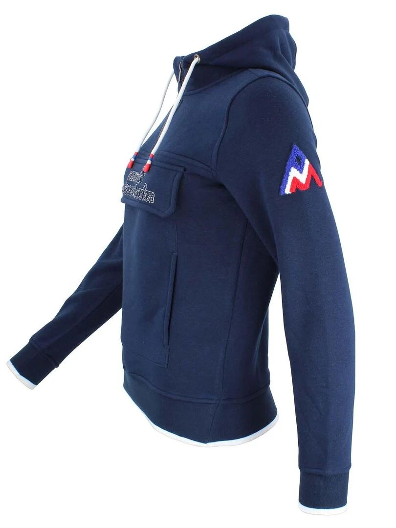 Sweat à capuche femme AFLOW   Bleu marine