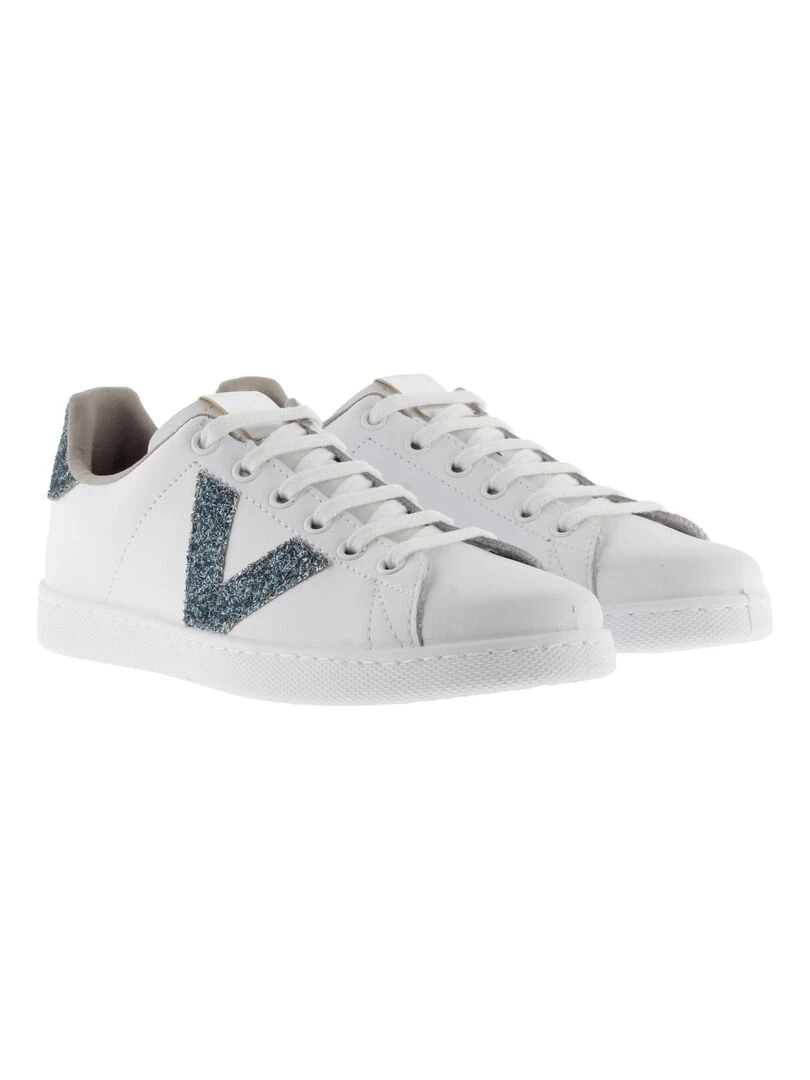 Basket Cuir Victoria 1125188   Bleu