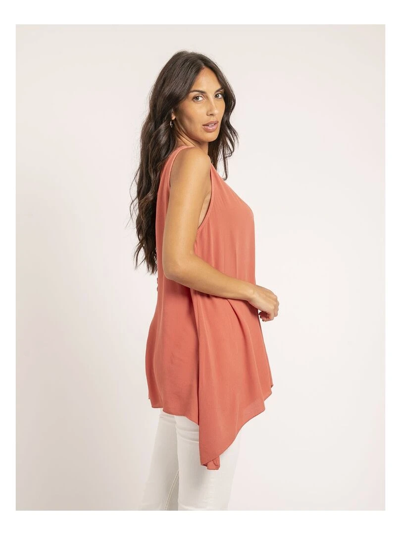 Top sans manches FORELA Orange corail