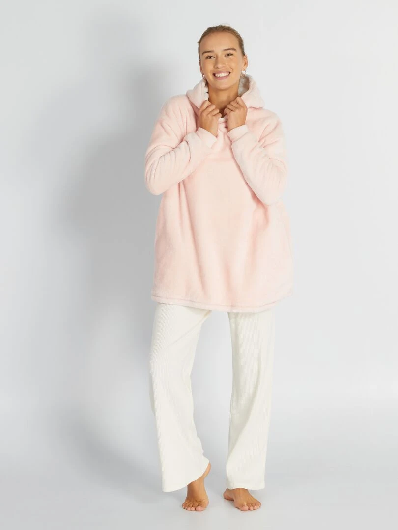 Sweat en maille peluche   Rose