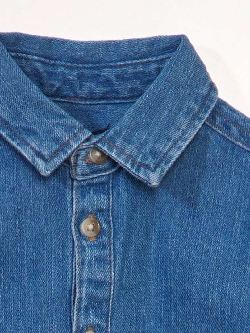 Chemise en denim coupe loose Bleu