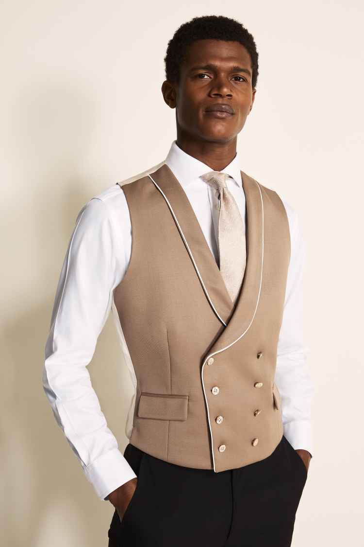Tailored Fit Brown Morning Waistcoat Buy Online at Moss