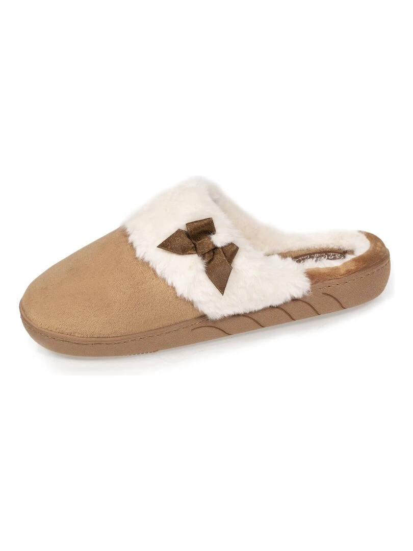 Chaussons mules Junior Camel Noeud Marron