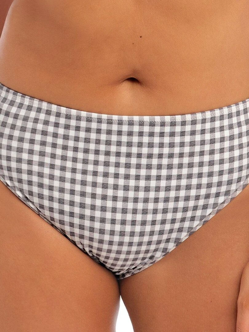Culotte de bain imprimé vichy Checkmate Gris