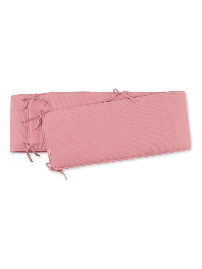 Bemini Tour de parc réversible Pady waffle et jersey bio Rose