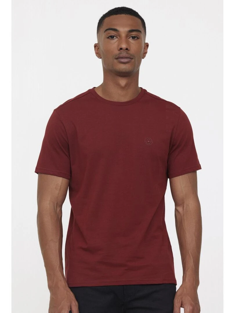 Lee Cooper   T Shirt manches courtes coton regular AREO   Bleu