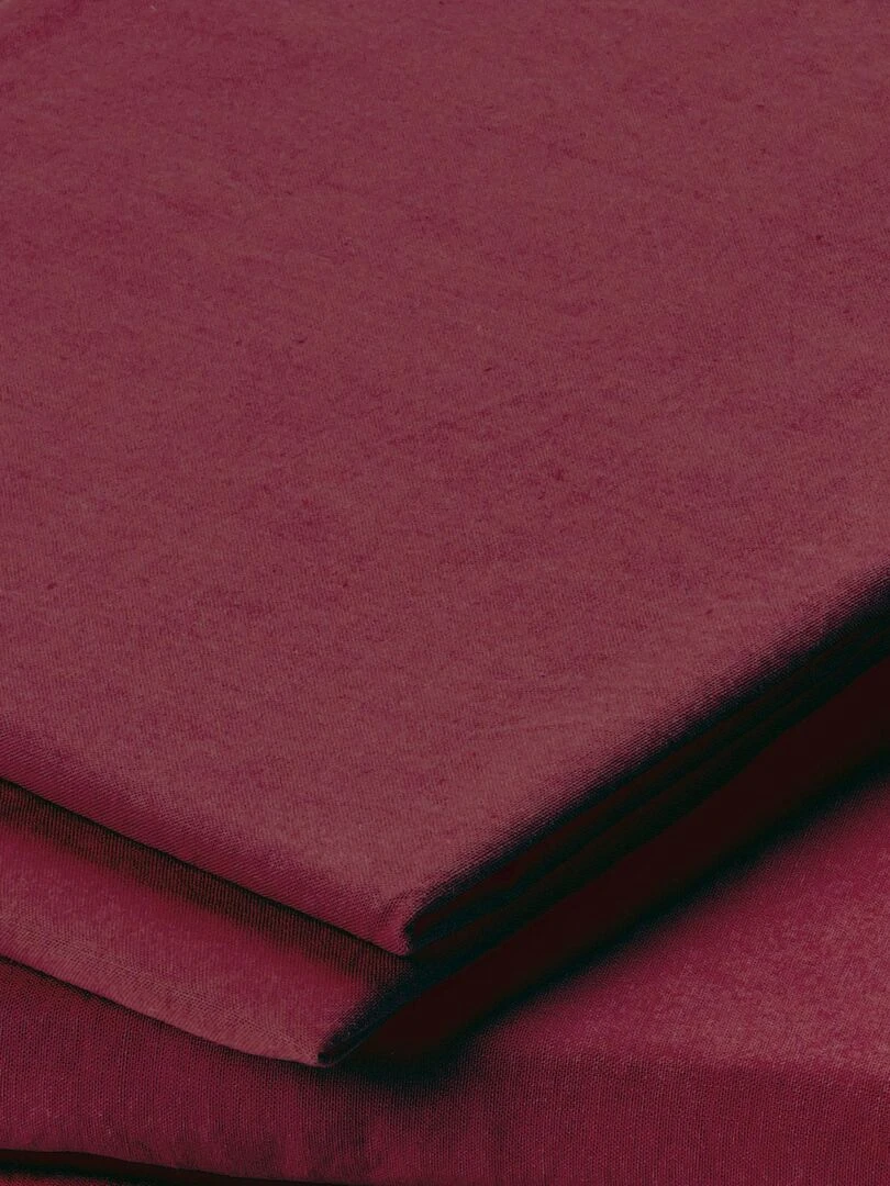 Taie d'oreiller en coton lavé   Rouge cerise