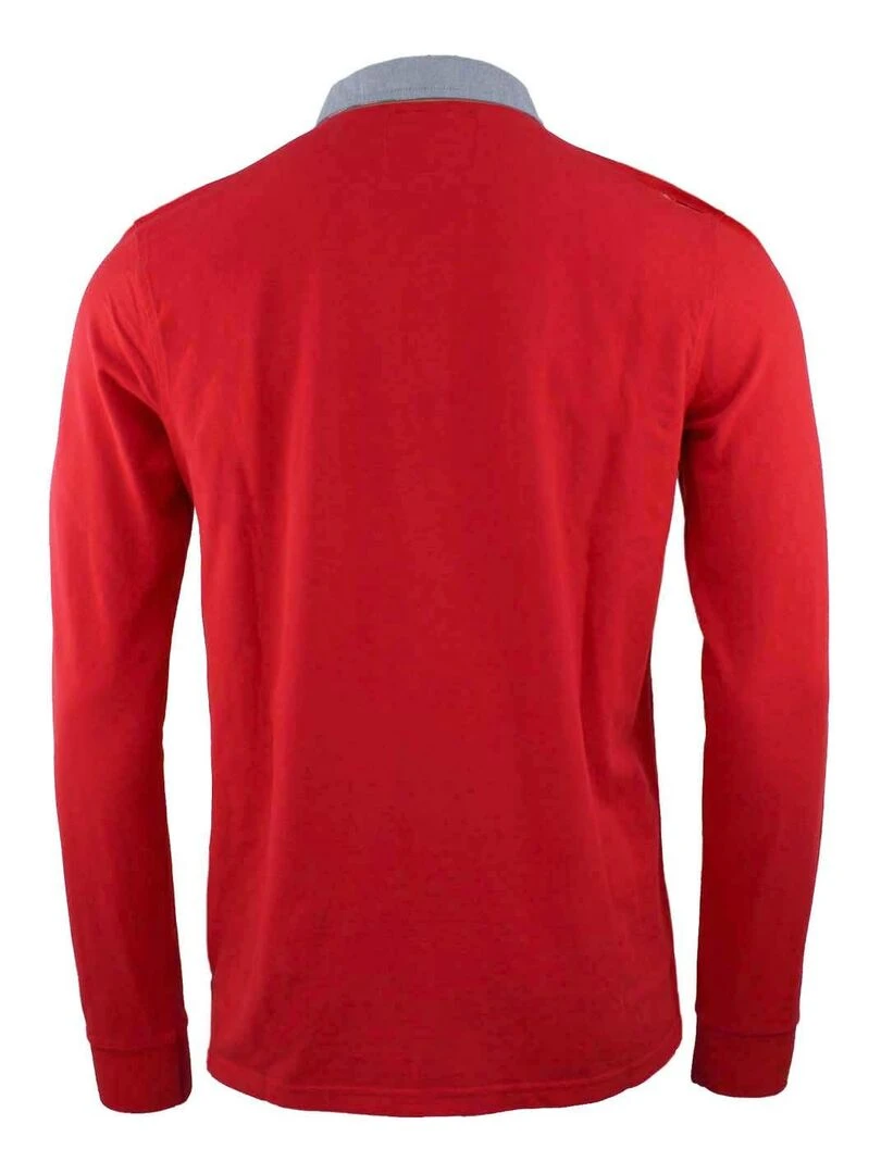 Polo manches longues garçon ECEDICE VENT DU CAP Rouge