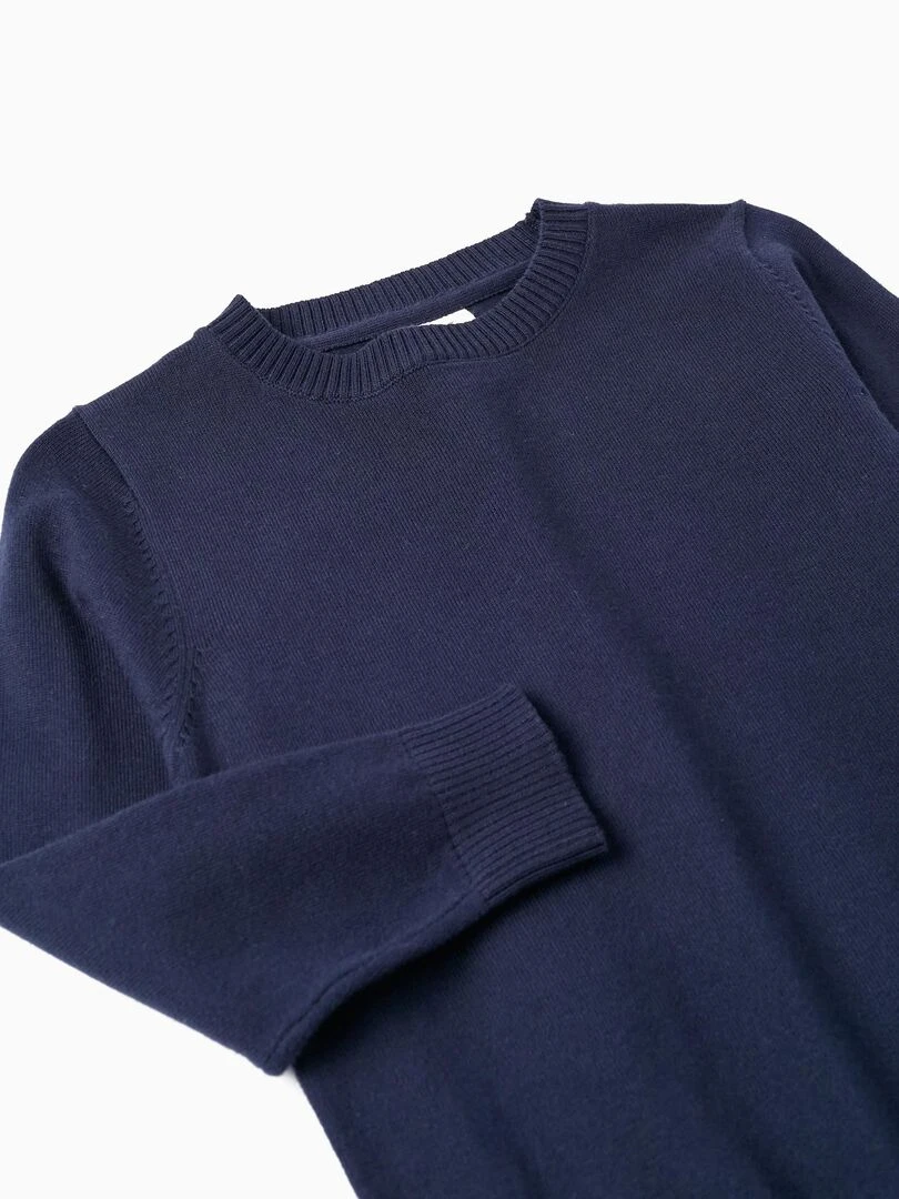 Pull en Maille pour Garçon  SPRING BEGINS   Bleu foncé