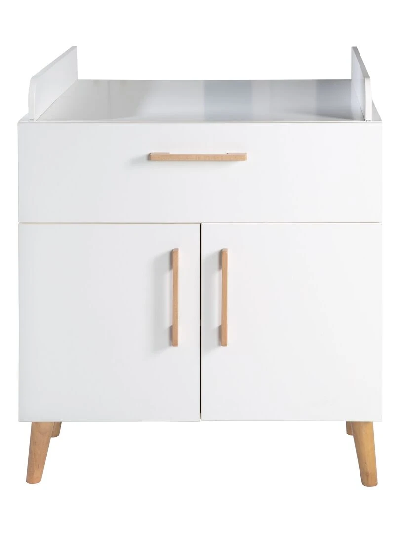 ROBA Commode à Langer "Mick" avec Plan Amovible   Fermeture Progressive   Hauteur à langer 93 5 cm   Blanc
