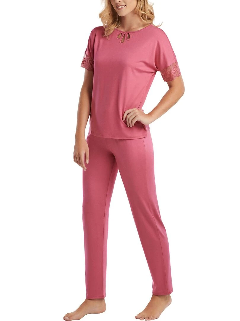 Pyjama pantalon top manches courtes Juliette Rose