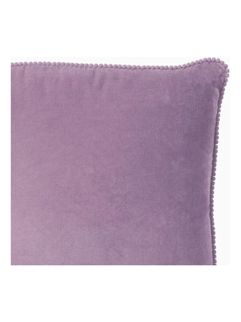 Coussin en velours avec contour perlé 'Deko&co'   Orange