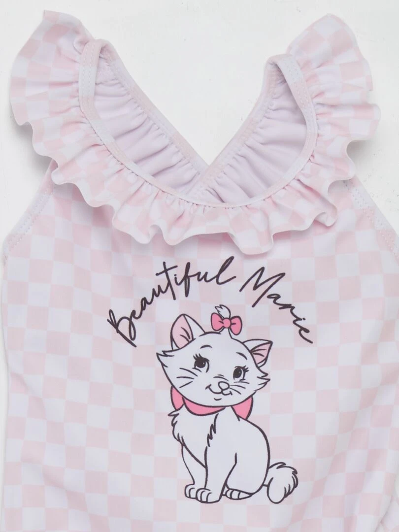 Maillot de bain damier 'Marie'   1 pièce   Rose