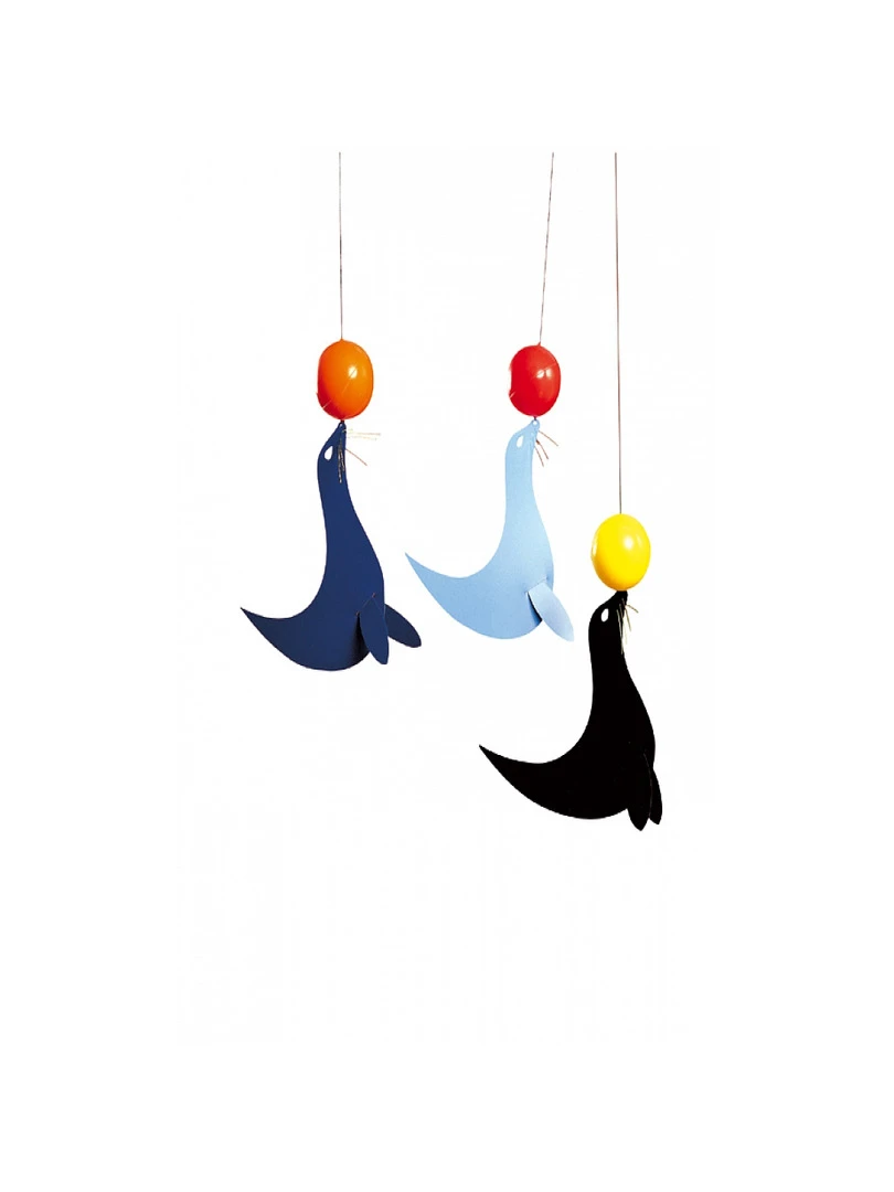 'flensted Mobiles' 3 Happy Sealions Jaune