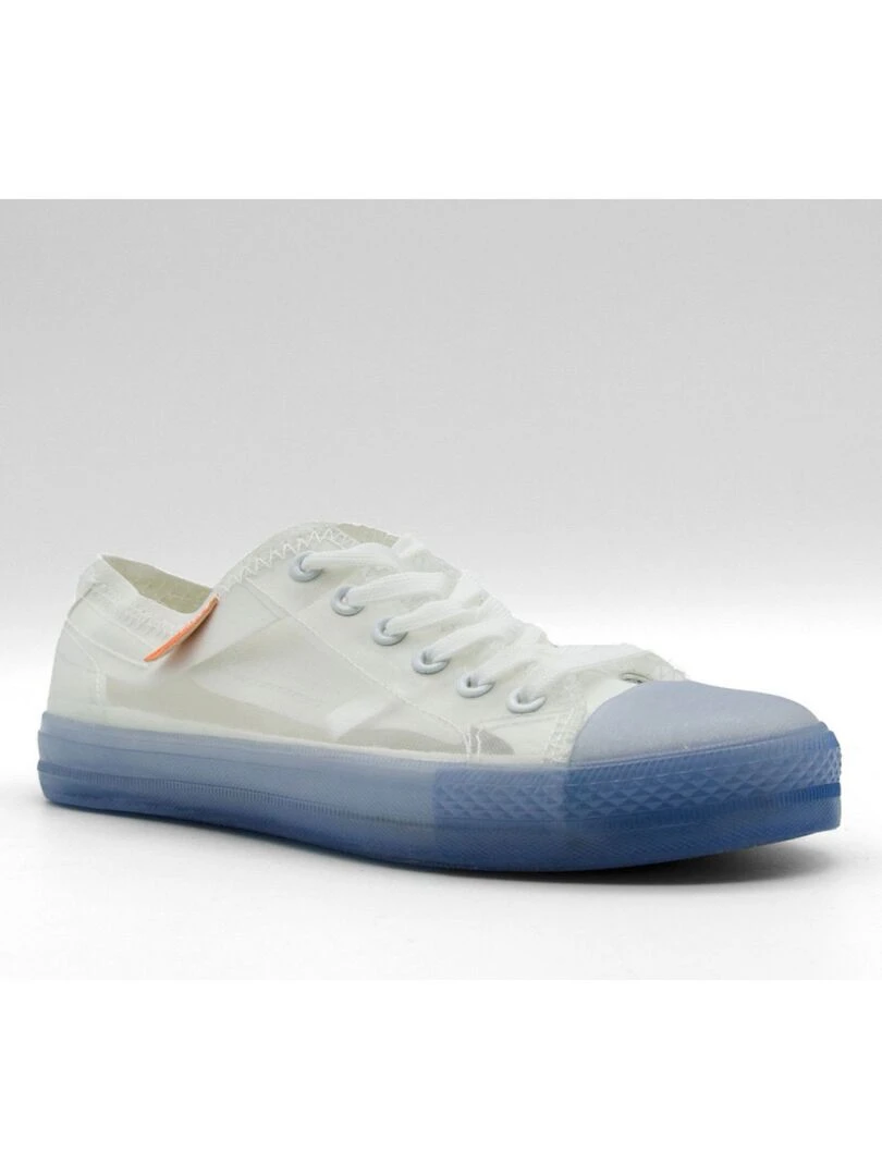 Baskets basses transparentes Kebello Bleu