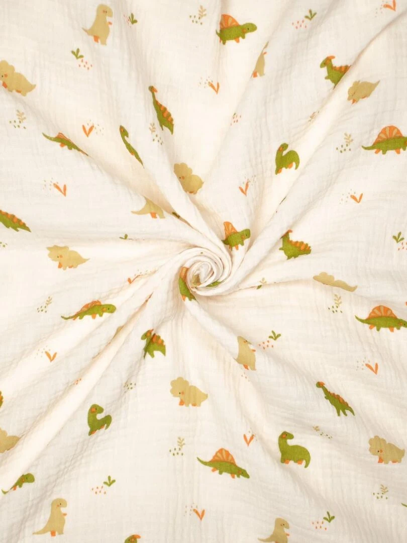 Maxi lange en gaze de coton  Dino   Ecru