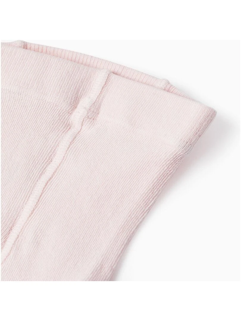 Collants en coton anti bouloches pour bébé fille ESSENTIALS LINE Rose clair