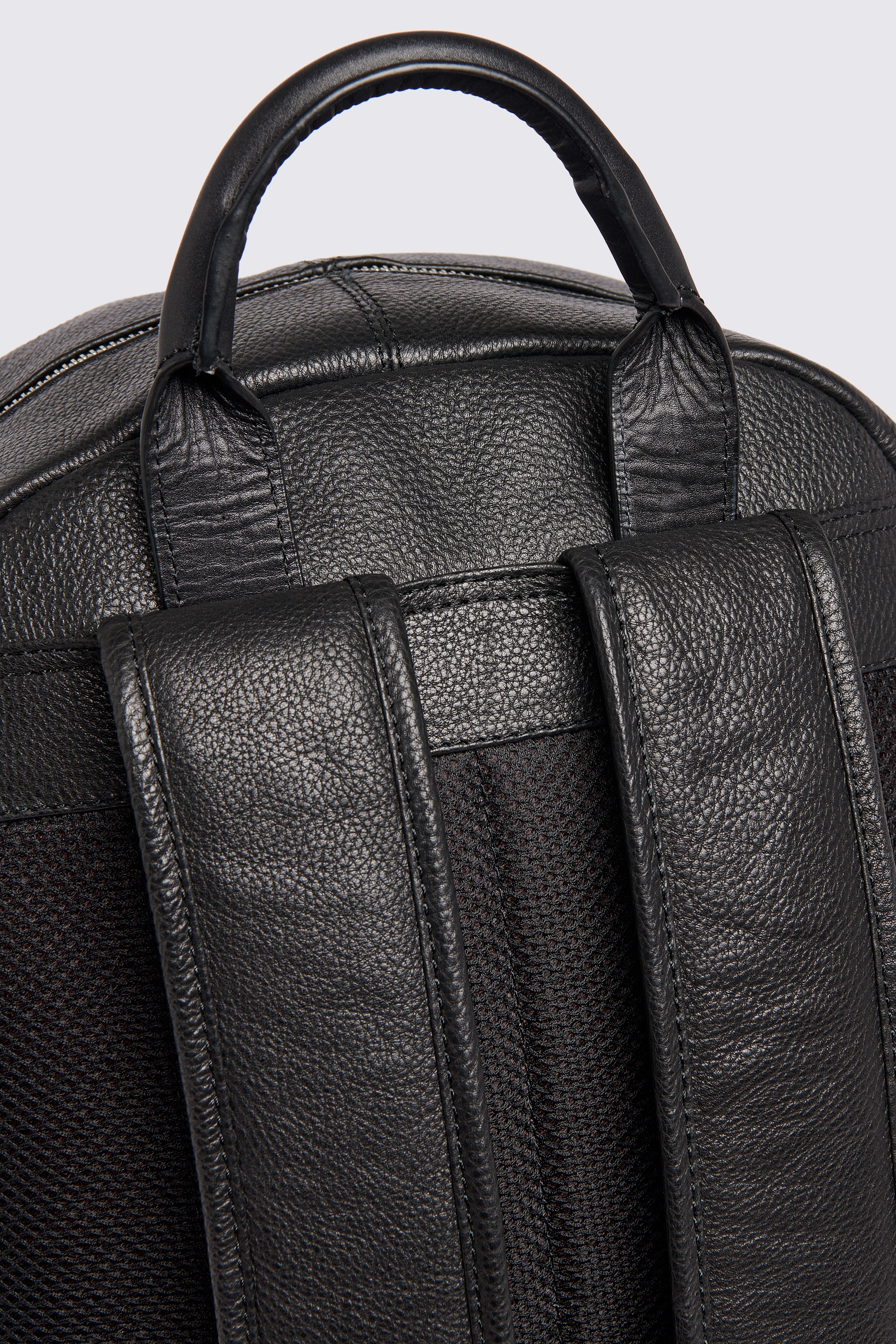 Black Grained Leather Backpack   Buy Online at Moss