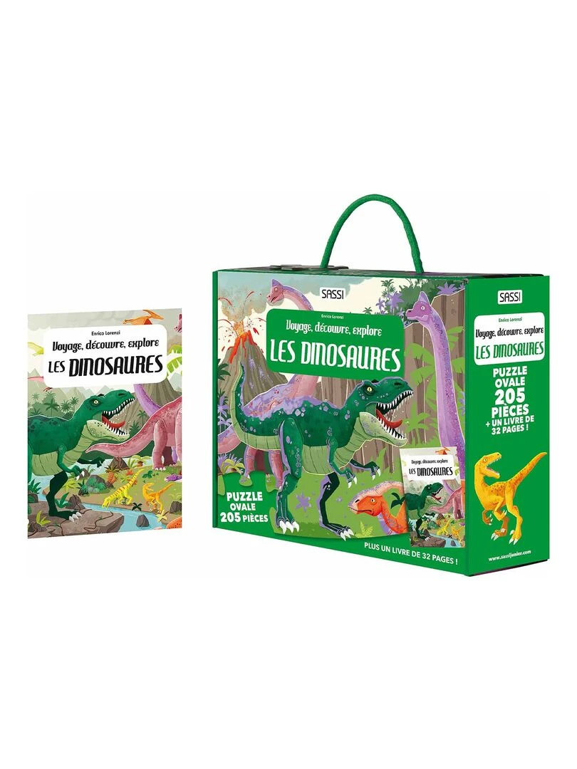 Puzzle & Livre Voyagez découvrez explorez Les dinosaures N/A