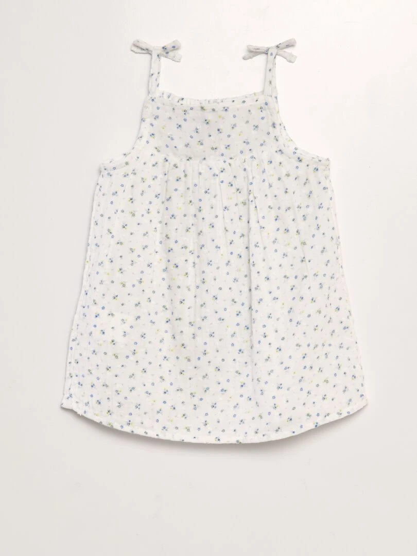 Robe + culotte en coton plumetis   2 pièces   Bleu