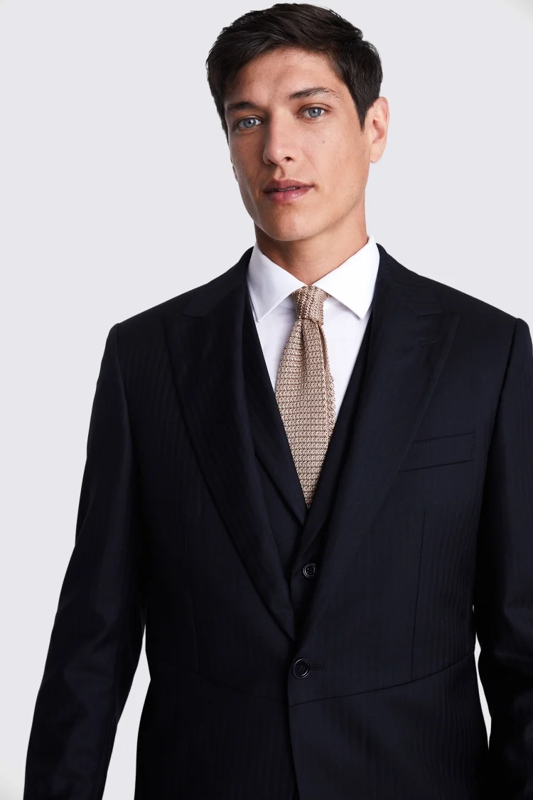 Italian Tailored Fit Grey Sharkskin Jacket   Buy Online at Moss