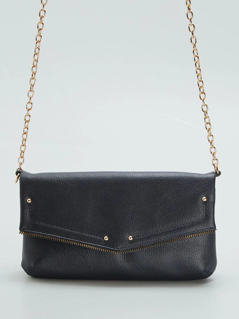 Sac enveloppe à chaine bandoulière   Noir