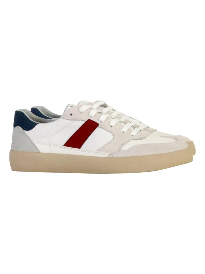 Basket Cuir Geox Affile   Blanc