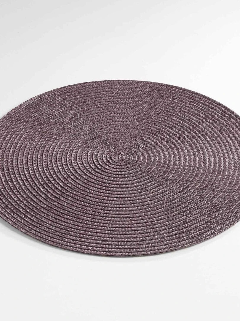Set de table rond et coloré Marron chocolat