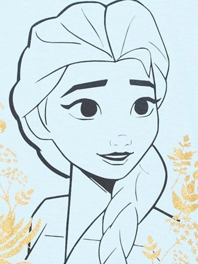 Disney   Chemise De Nuit fille imprimé La Reine Des Neiges en coton   Bleu