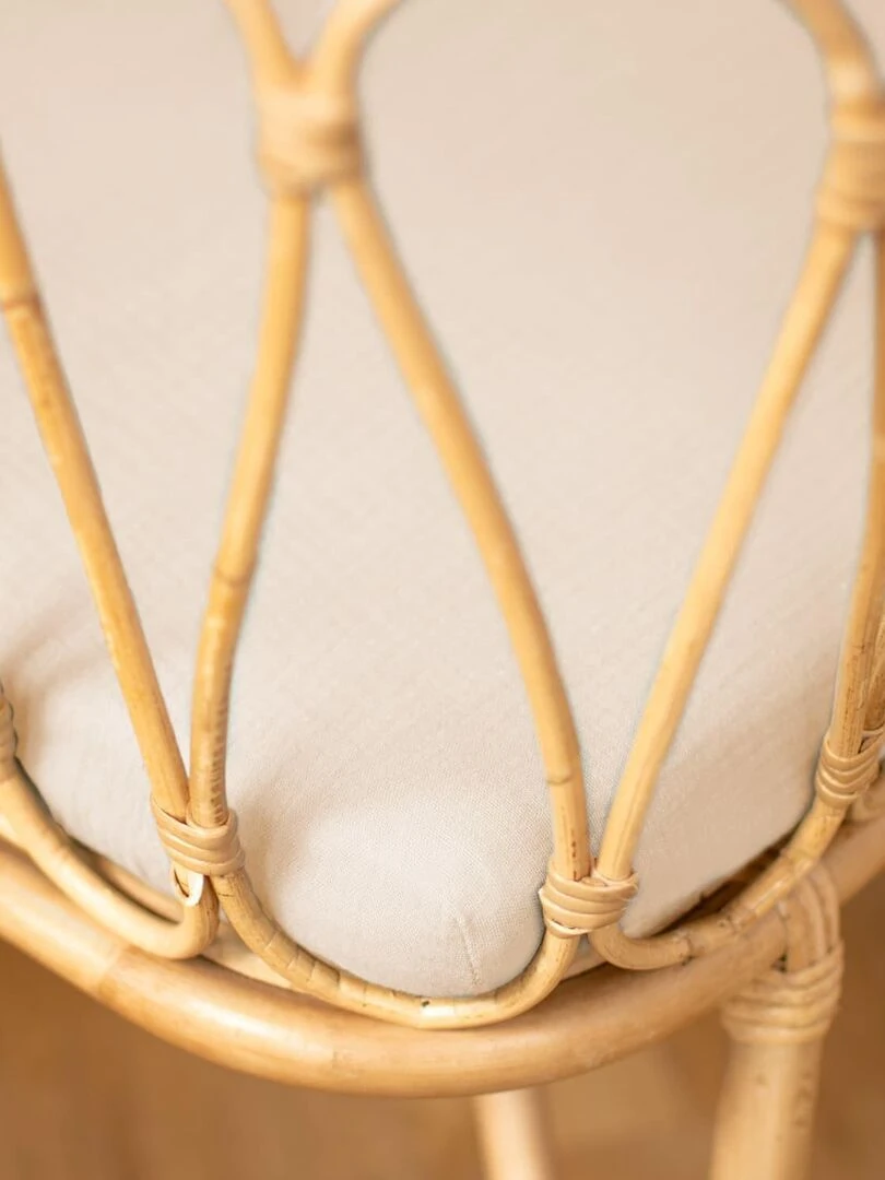 Drap housse berceau en gaze de coton Jeanne Beige