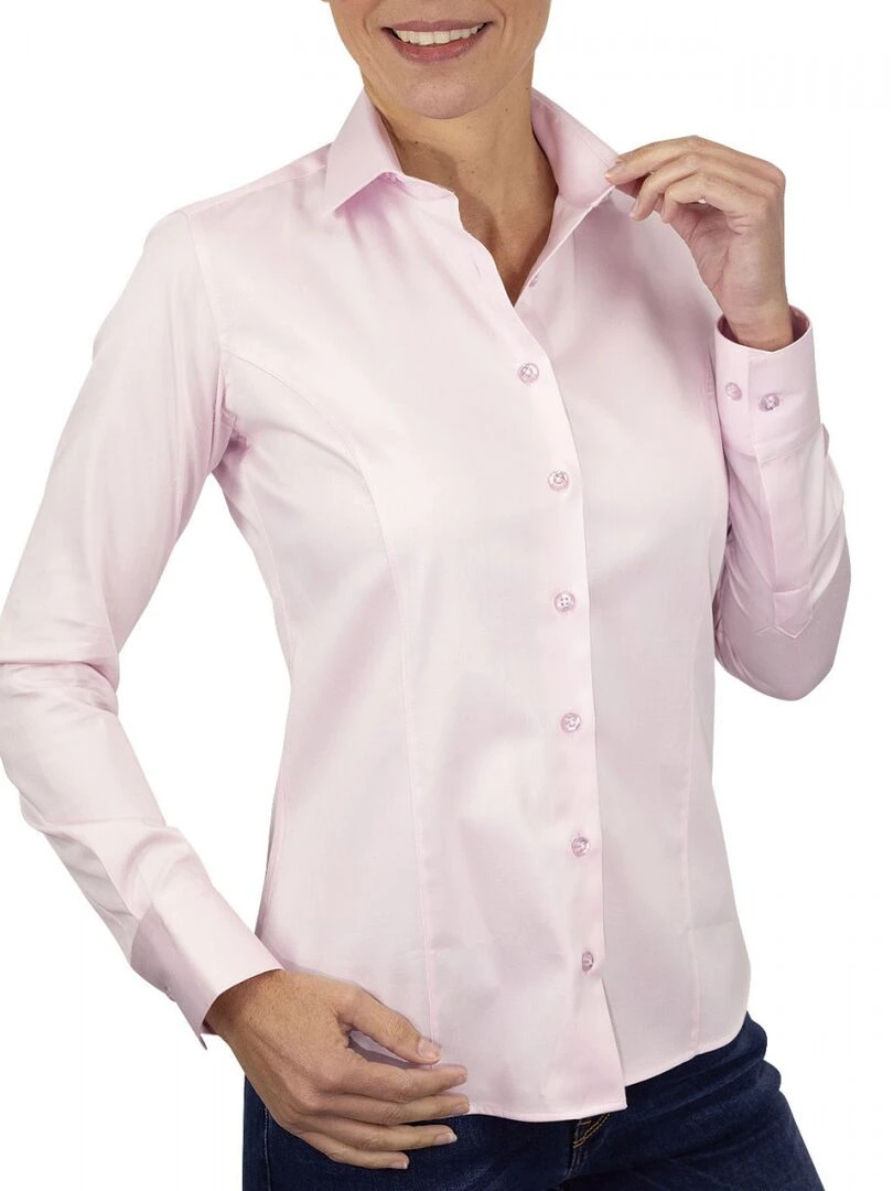 Chemise femme unie CARLA Rose