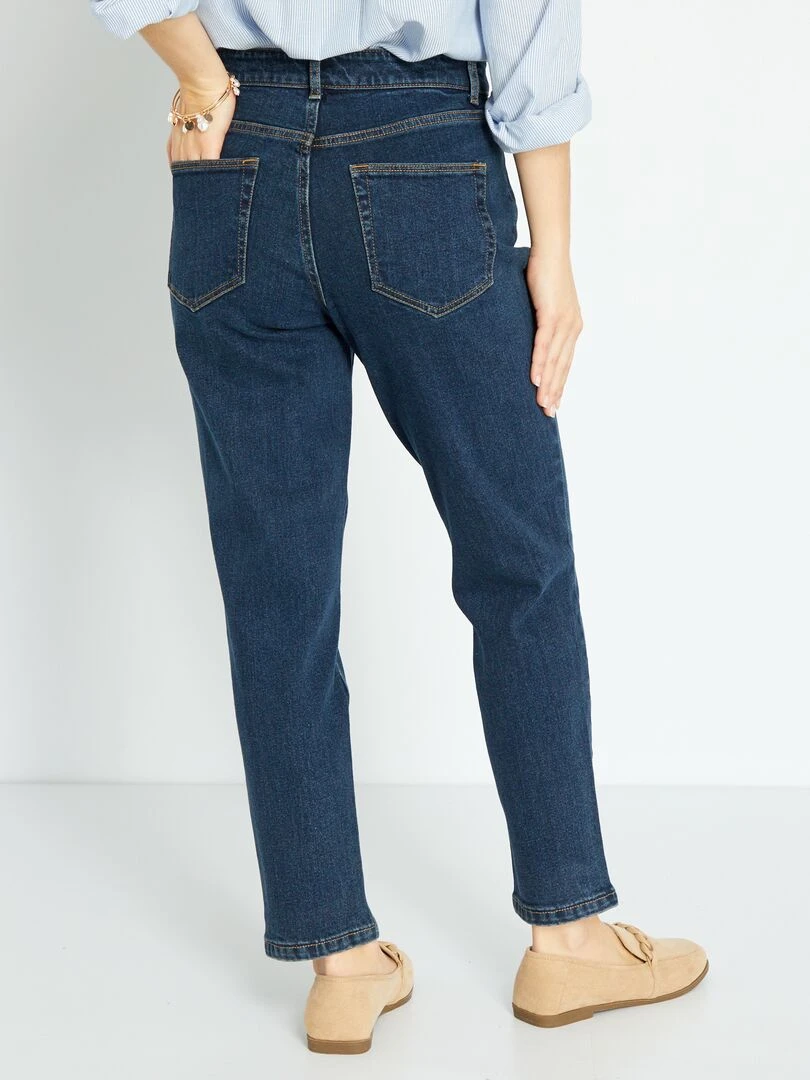 Jean mom à taille très haute   L34   Brut