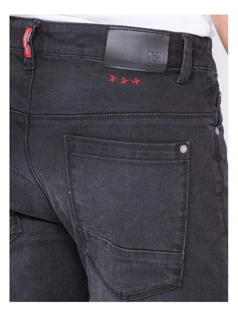 Jean coupe ajustée SAMTHANN   Noir