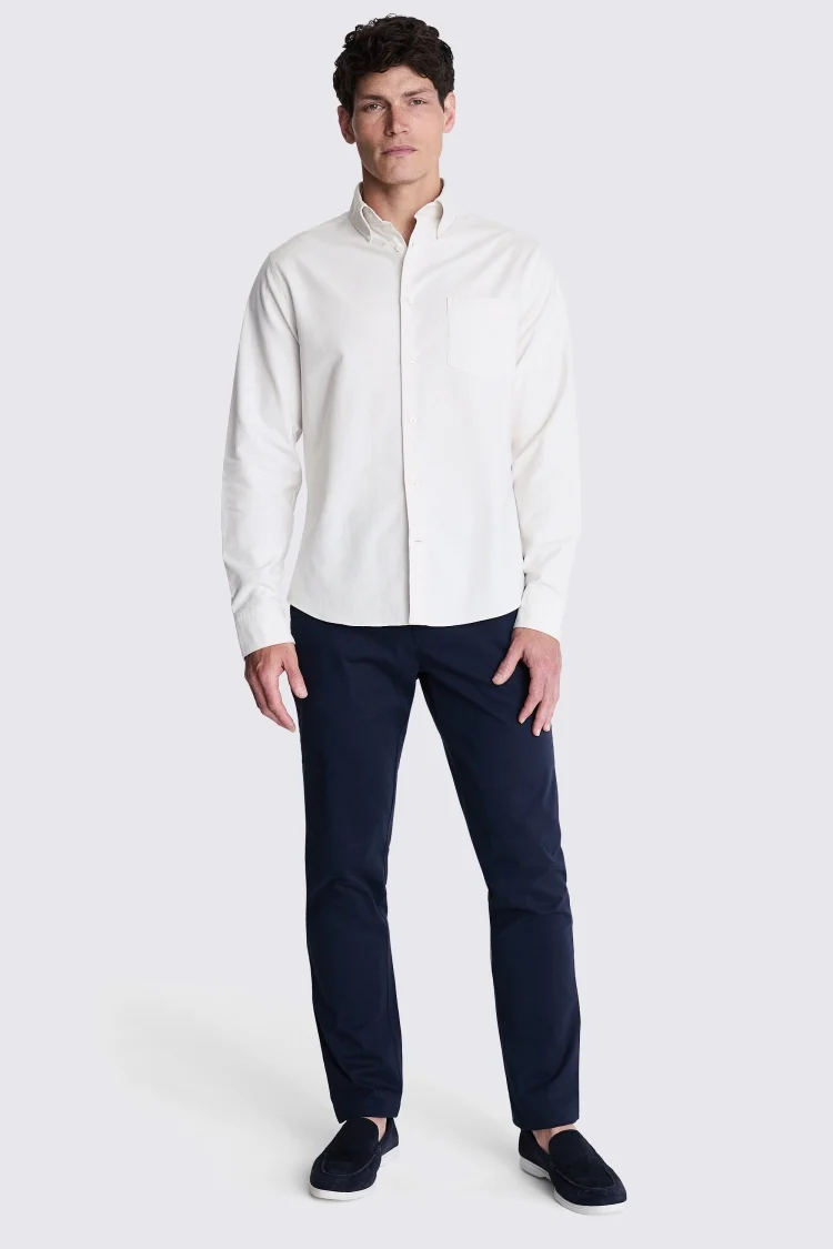 Ecru Washed Oxford Shirt Buy Online at Moss